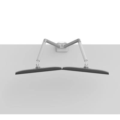 Neomounts DS70-250SL2 Neomounts NEXT Slim Desk Mount, double display (topfix clamp/grommet), silver