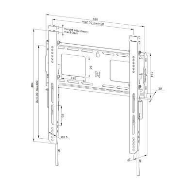 Neomounts WL30-750BL14 Neomounts LEVEL-750 Wall Mount (XL, 100 kg, kickstand, lockable, connectable, VESA 400x400)