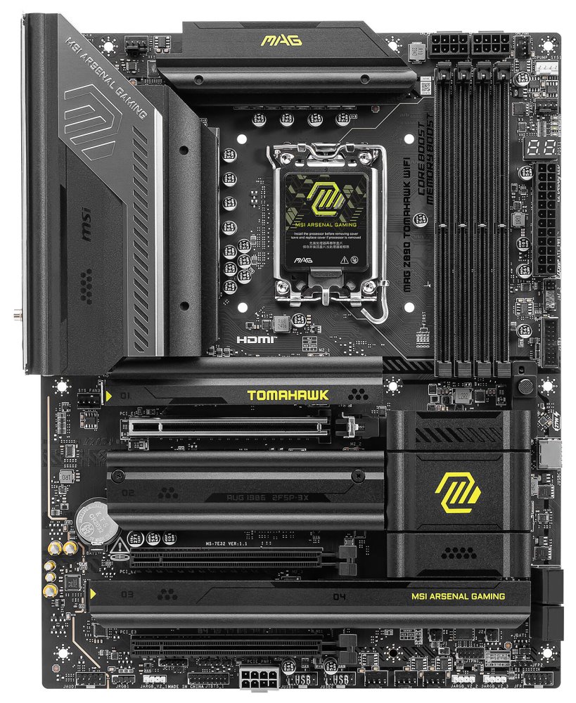 MSI MAG Z890 TOMAHAWK WIFI / Intel Z890 / LGA1851 / 4x DDR5 / 4x M.2 / USB-C / HDMI / WiFi / ATX