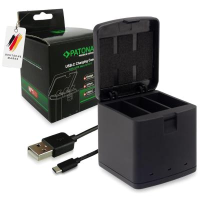 PATONA nabíječka pro digitální kameru Triple GoPro Hero 9/Hero 10/Hero 11/Hero 12/ 3x baterie 1730mAh Enduro