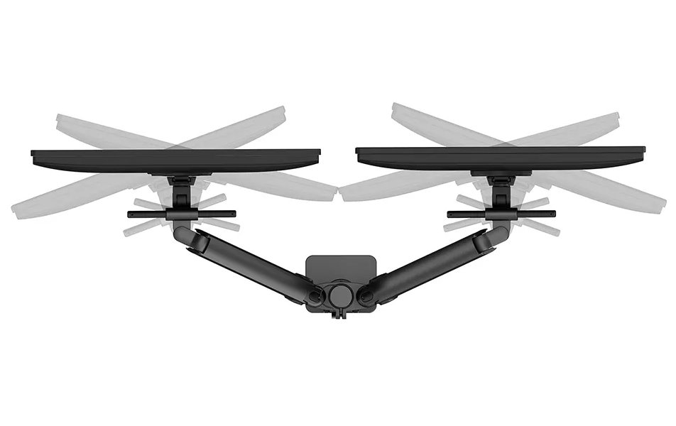 Neomounts DS65S-950BL2 Neomounts NEXT One SL Desk Mount, double display, sliding VESA (topfix clamp/grommet), black