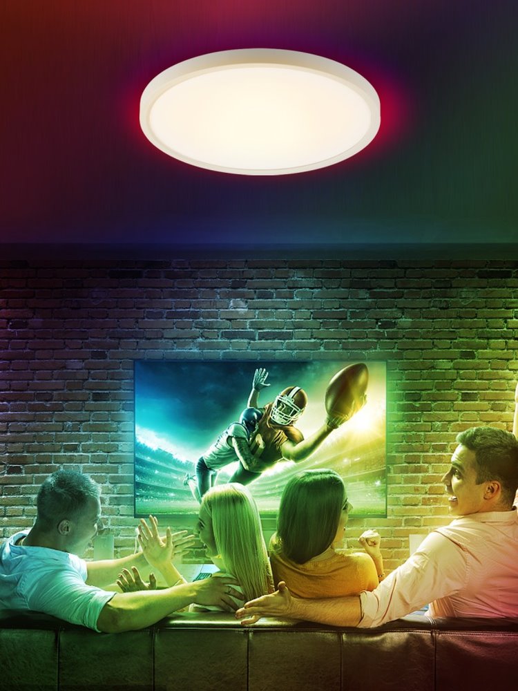 IMMAX NEO LITE TUDO SMART stropní svítidlo  RGB podsvícení 60cm 65W, s podporou BEACON, Wi-Fi, TUYA, bílé