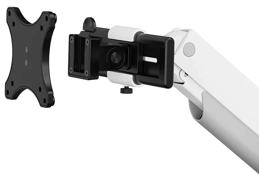 Neomounts DS65S-950WH2  Neomounts NEXT One SL Desk Mount, double display, sliding VESA (topfix clamp/grommet), white