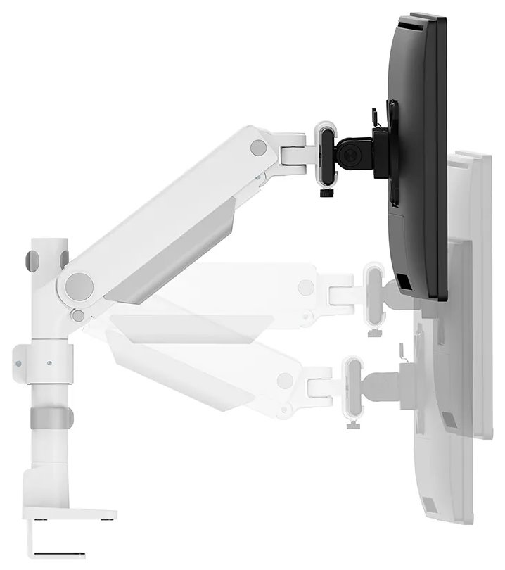 Neomounts DS65S-950WH2  Neomounts NEXT One SL Desk Mount, double display, sliding VESA (topfix clamp/grommet), white