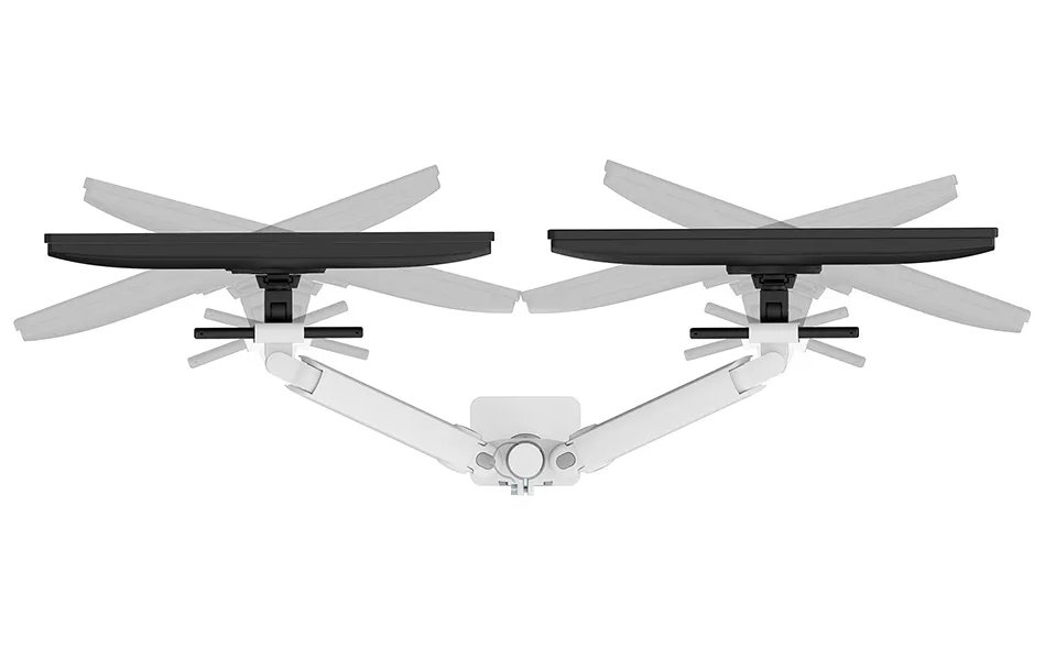 Neomounts DS65S-950WH2  Neomounts NEXT One SL Desk Mount, double display, sliding VESA (topfix clamp/grommet), white