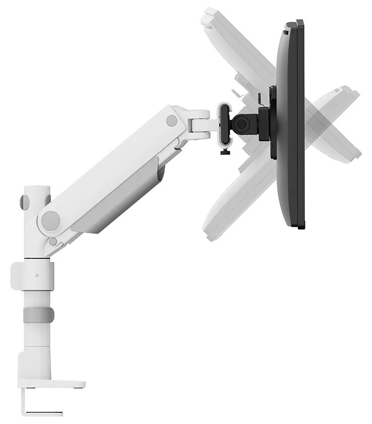 Neomounts DS65S-950WH2  Neomounts NEXT One SL Desk Mount, double display, sliding VESA (topfix clamp/grommet), white