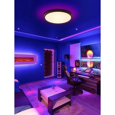 IMMAX NEO LITE TUDO SMART stropní svítidlo RGB podsvícení 60cm 65W s podporou BEACON, Wi-Fi, TUYA, černé