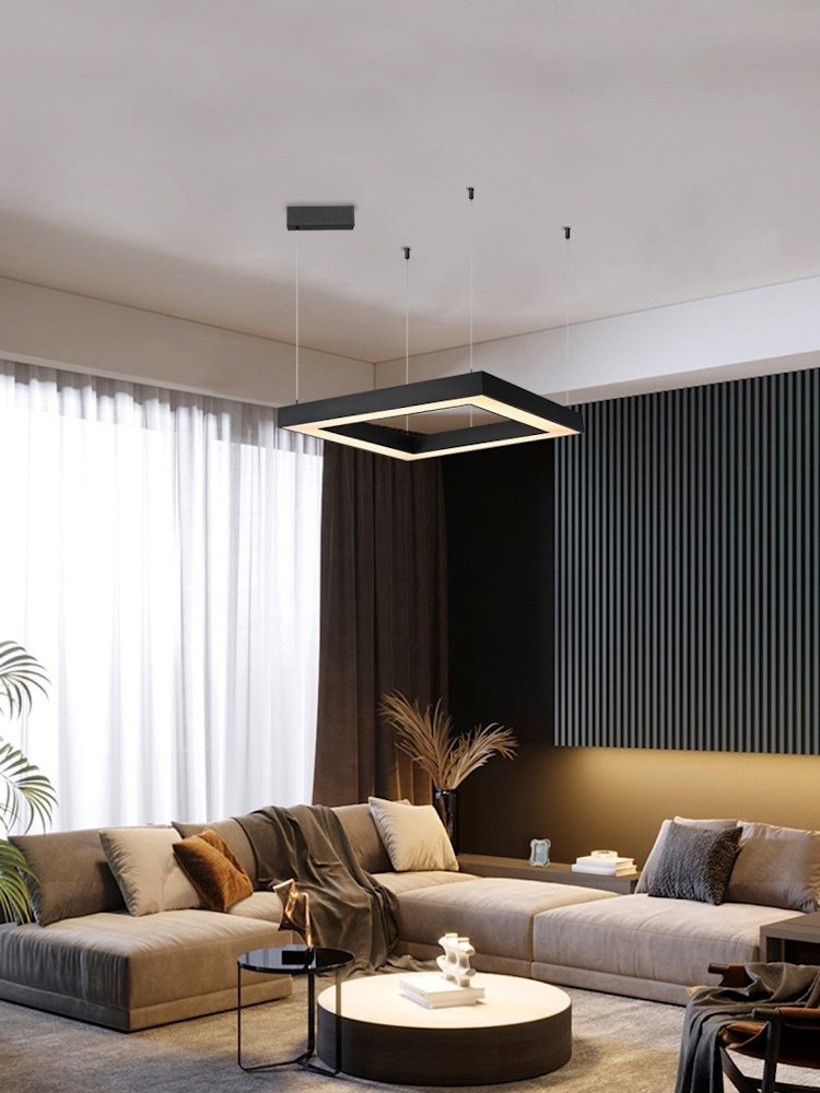 IMMAX NEO CANTO SLIM SMART závěsné svítidlo 80x80x7cm 60W Zigbee 3.0, TUYA, černé