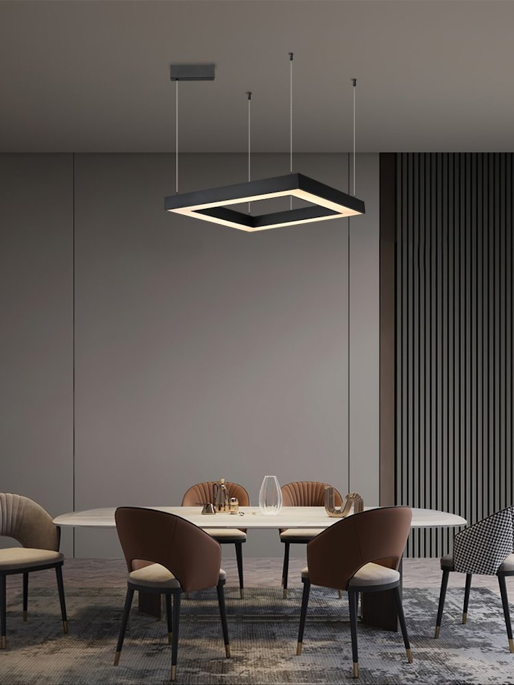 IMMAX NEO CANTO SLIM SMART závěsné svítidlo 80x80x7cm 60W Zigbee 3.0, TUYA, černé