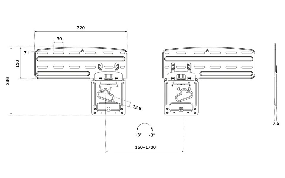 Neomounts WL30-265BL1 Neomounts Wall Mount for Samsung QMC, QMB & QHC signage displays, black