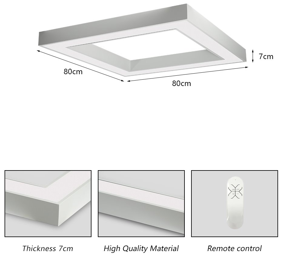 IMMAX NEO CANTO SLIM SMART stropní svítidlo 80x80cm 60W Zigbee 3.0, TUYA, bílé