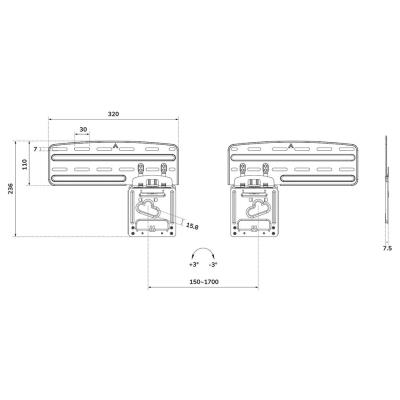 Neomounts WL30-265BL1 Neomounts Wall Mount for Samsung QMC, QMB & QHC signage displays, black