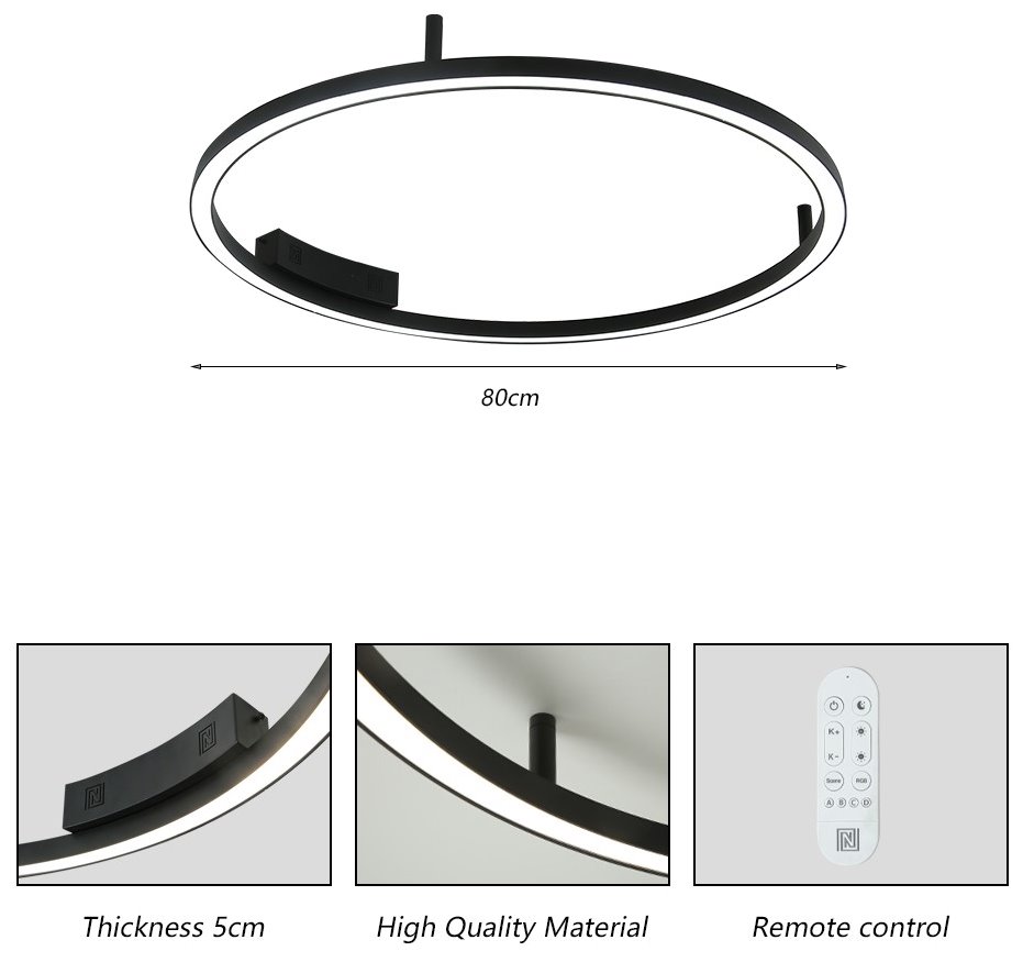 IMMAX NEO FINO SMART nástěnné + stropní svítidlo 80cm 55W 4285lm Zigbee 3,0 s DO, TUYA, černé