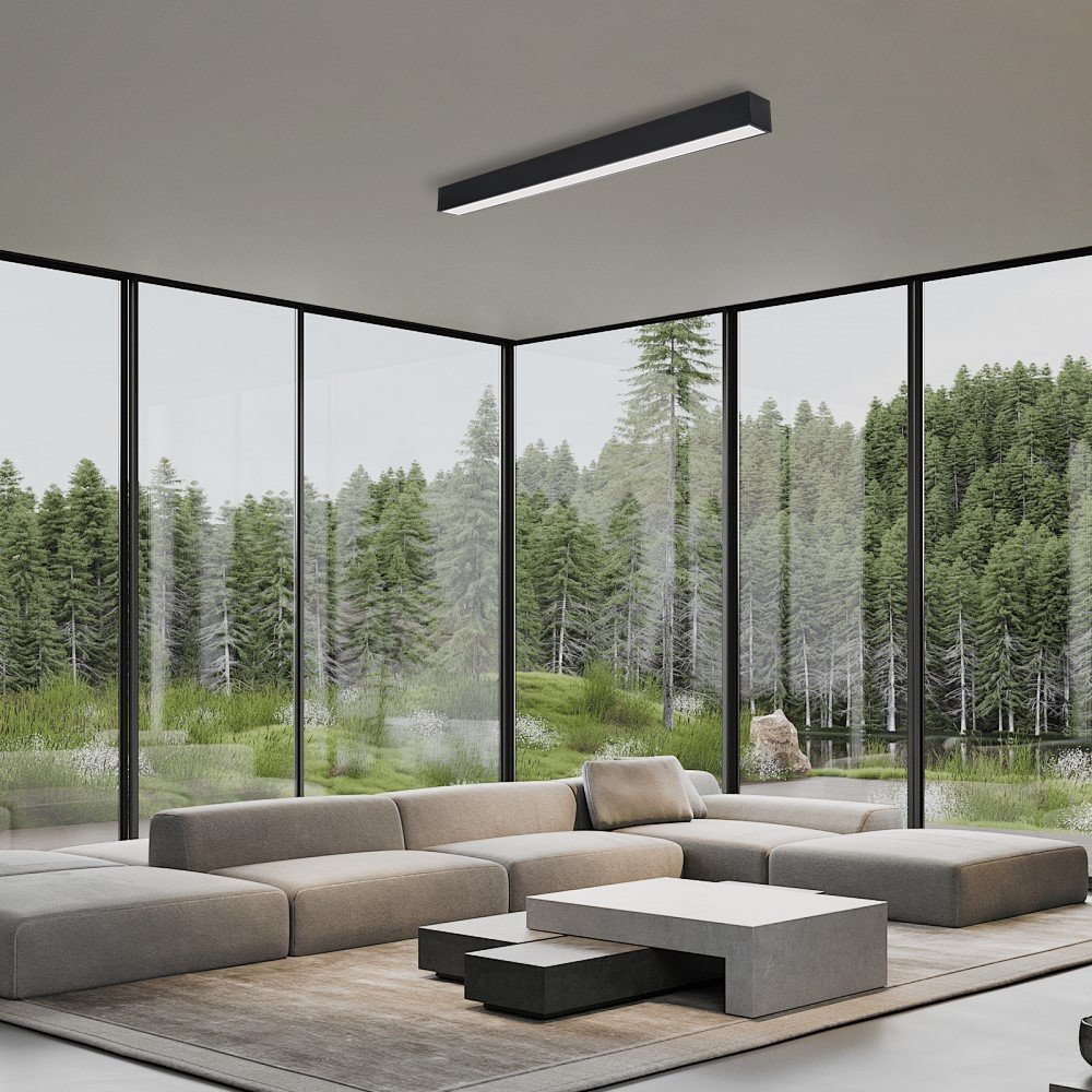 IMMAX NEO LITE LUNGO SMART stropní svítidlo 120cm 38W  2882lm, s podporou BEACON, Wi-Fi, TUYA, černé