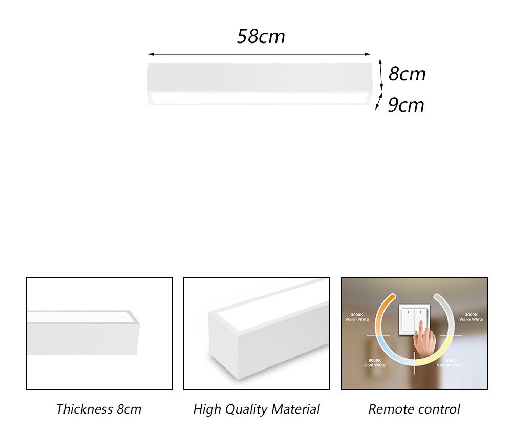 IMMAX NEO LITE LUNGO SMART stropní svítidlo 58cm 20W 1520lm, s podporou BEACON, Wi-Fi, TUYA, bílé