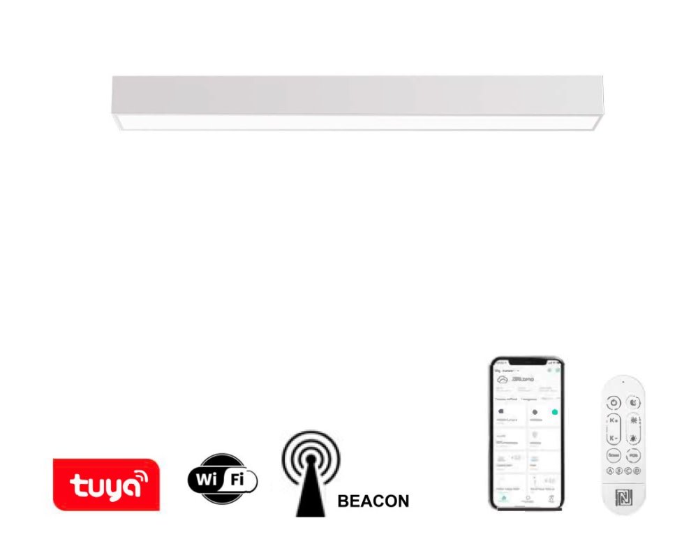 IMMAX NEO LITE LUNGO SMART stropní svítidlo 90cm 29W  2204lm, s podporou BEACON, Wi-Fi, TUYA, bílé