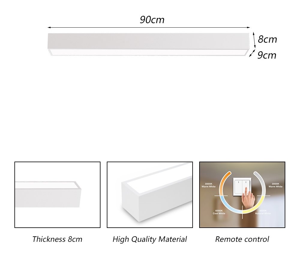 IMMAX NEO LITE LUNGO SMART stropní svítidlo 90cm 29W  2204lm, s podporou BEACON, Wi-Fi, TUYA, bílé