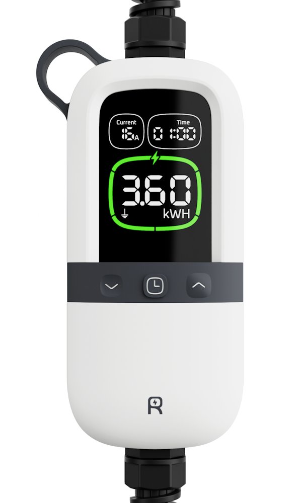 EVSE AC přenosná, jednofázová nabíječka pro elektromobily, pro domácnosti, 3.6kW, 6m kabel s konektorem T2