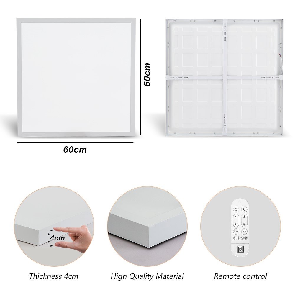 IMMAX NEO LITE FRAME SMART stropní svítidlo 60x60cm , IP44, CCT, s podporou BEACON, Wi-Fi, TUYA, bílé