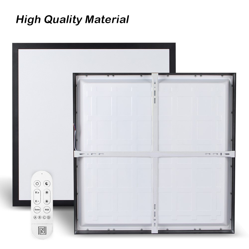 IMMAX NEO LITE FRAME SMART stropní svítidlo 60x60cm, IP44, CCT,  s podporou BEACON, Wi-Fi, TUYA, černé