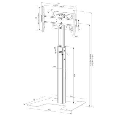 Neomounts FL45S-825BL1 Neomounts MOVE Up Display Floor Stand (37-75") solid steel floor plate box . Baleno v 2 krabicích