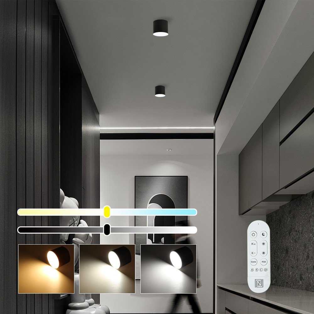 IMMAX NEO LITE RONDATES SMART stropní svítidlo 16,5cm 32W 2592lm, s podporou BEACON, Wi-Fi, TUYA, černé