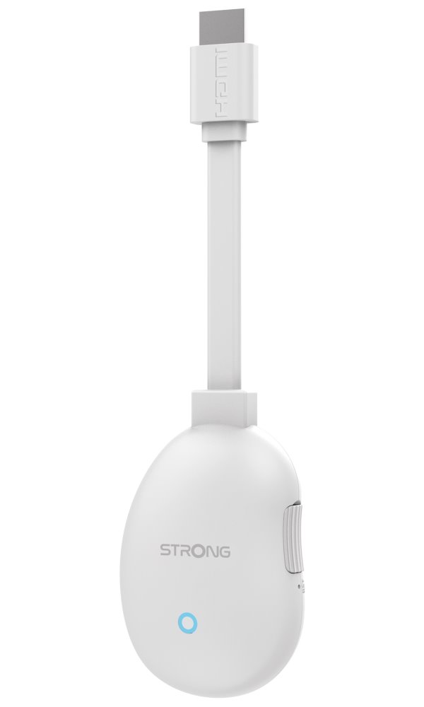 STRONG 4K Google TV stick LEAP-NEVE/ 4K Ultra HD/ H.265/ HDMI/ Wi-Fi 6/ Chromecast/ NETFLIX/ Disney+/ Google TV/ bílý