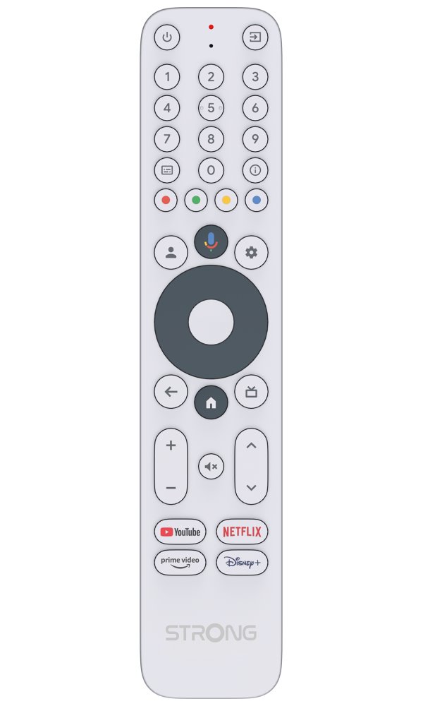 STRONG 4K Google TV stick LEAP-NEVE/ 4K Ultra HD/ H.265/ HDMI/ Wi-Fi 6/ Chromecast/ NETFLIX/ Disney+/ Google TV/ bílý