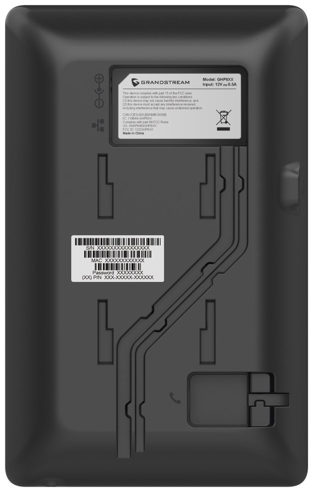 Grandstream GHP621   hotelový VoIP telefon, 2 linky, 2 SIP účty, PoE, 1x RJ45, HD Audio, 3 cestná konference, černý