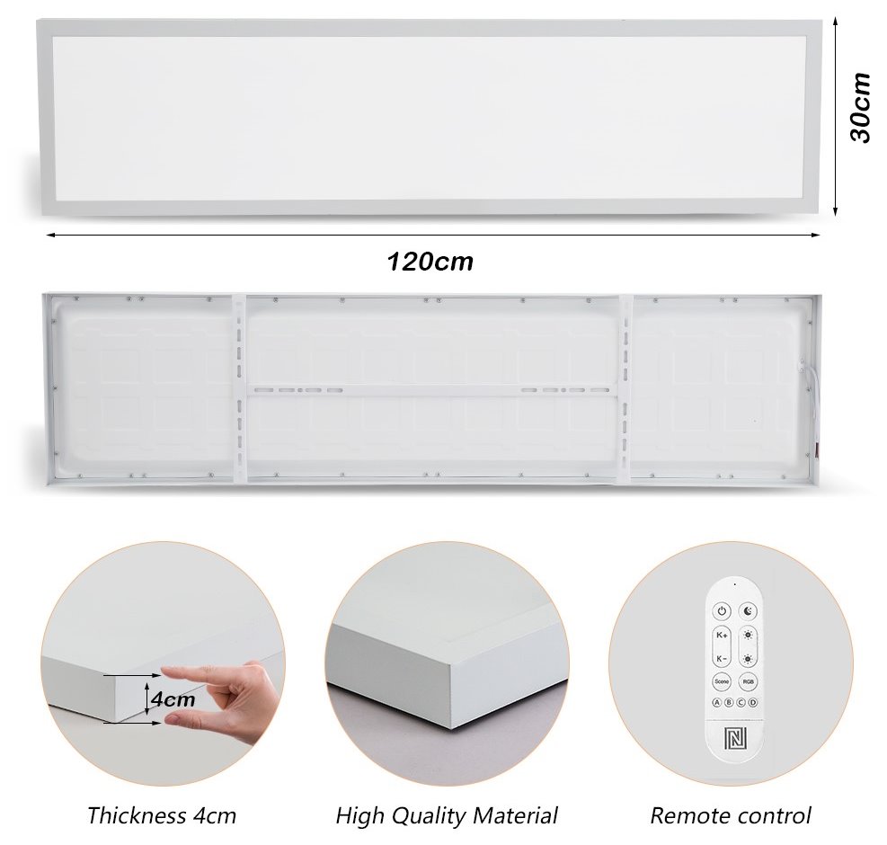 IMMAX NEO LITE FRAME SMART stropní svítidlo 120x30cm, IP44, CCT, s podporou BEACON, Wi-Fi, TUYA, bílé
