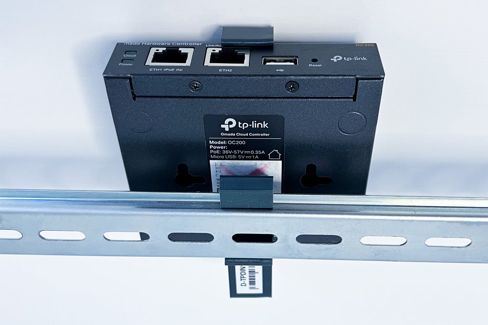 TP-LINK Držák na DIN lištu D-TPDIN100, pro OC200, SF1005xx, SG105xx, SG1005xx, šedý