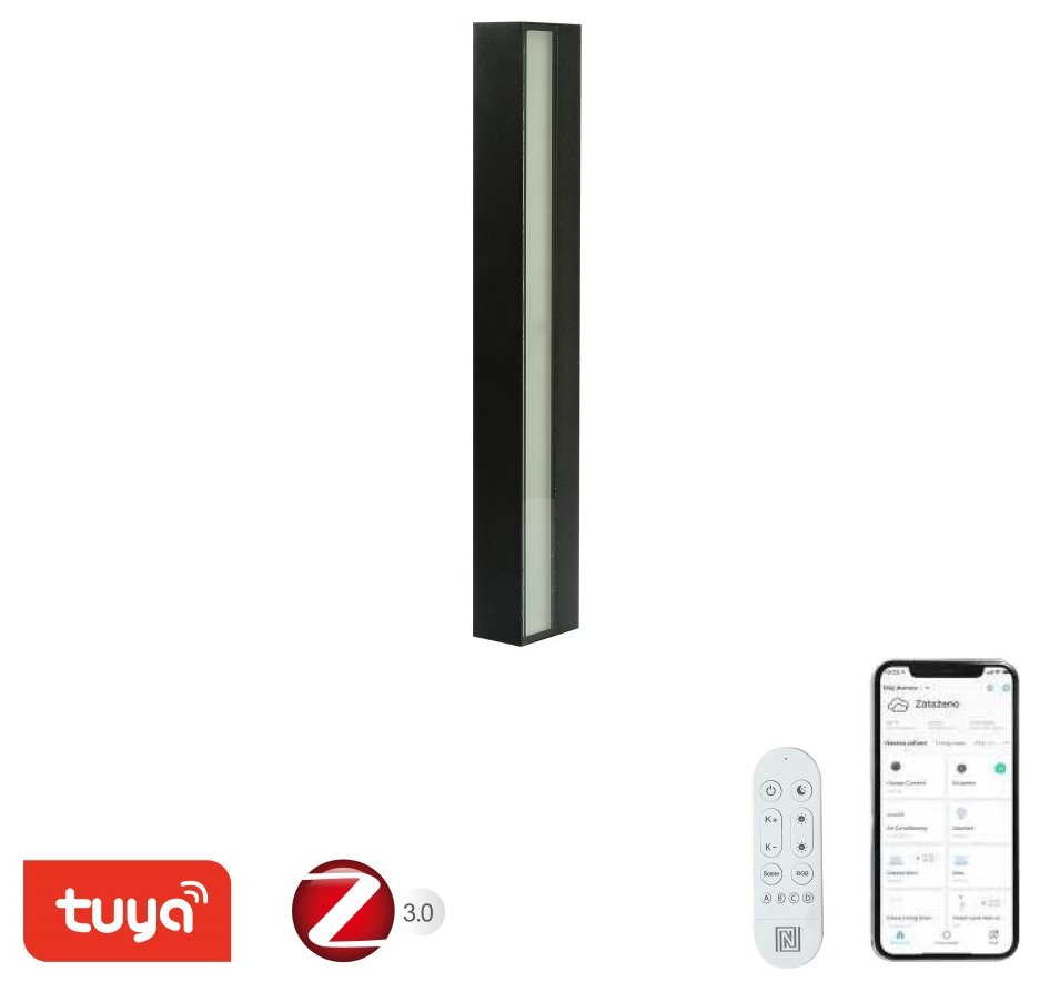 IMMAX NEO LITE LINK SMART venkovní stropní i nástěnné svítidlo černé, s podporou BEACON, Wi-Fi, TUYA