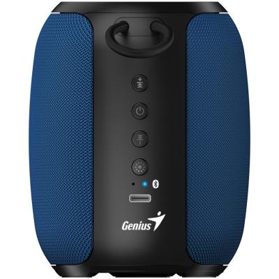 GENIUS repro SP-915BT Blue/ Bluetooth 5.3/ 5W/ mikrofon/ Copilot AI komunikace/ USB-C nabíjení/ černomodré