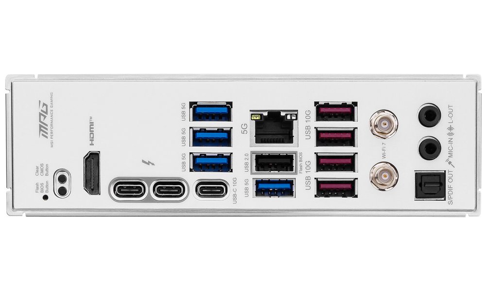 MSI MPG Z890 EDGE TI WIFI / Intel Z890 / LGA1851 / 4x DDR5 / M.2 / USB-C / HDMI / WiFi / ATX