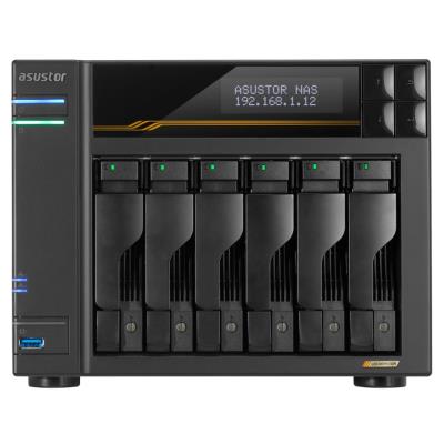 Asustor Lockerstor 6 Gen3 AS6806T   6x 2,5"/3,5" SATA III/ 16GB RAM/ Dual 10GbE Ports/ Dual 5GbE Ports/ 4x M.2 SSD