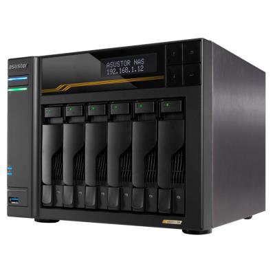 Asustor Lockerstor 6 Gen3 AS6806T   6x 2,5"/3,5" SATA III/ 16GB RAM/ Dual 10GbE Ports/ Dual 5GbE Ports/ 4x M.2 SSD