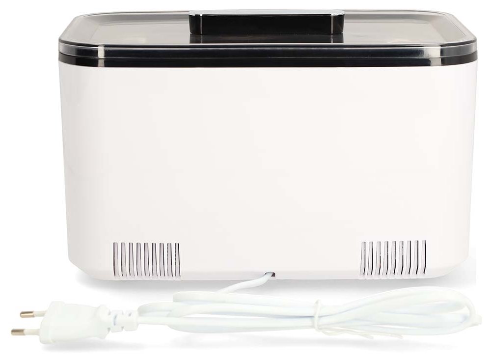 NEDIS ultrazvuková čistička šperků/ 1,8 L/ síťové napájení/ 220-240 V AC 50/60 Hz/ bílá (plast)