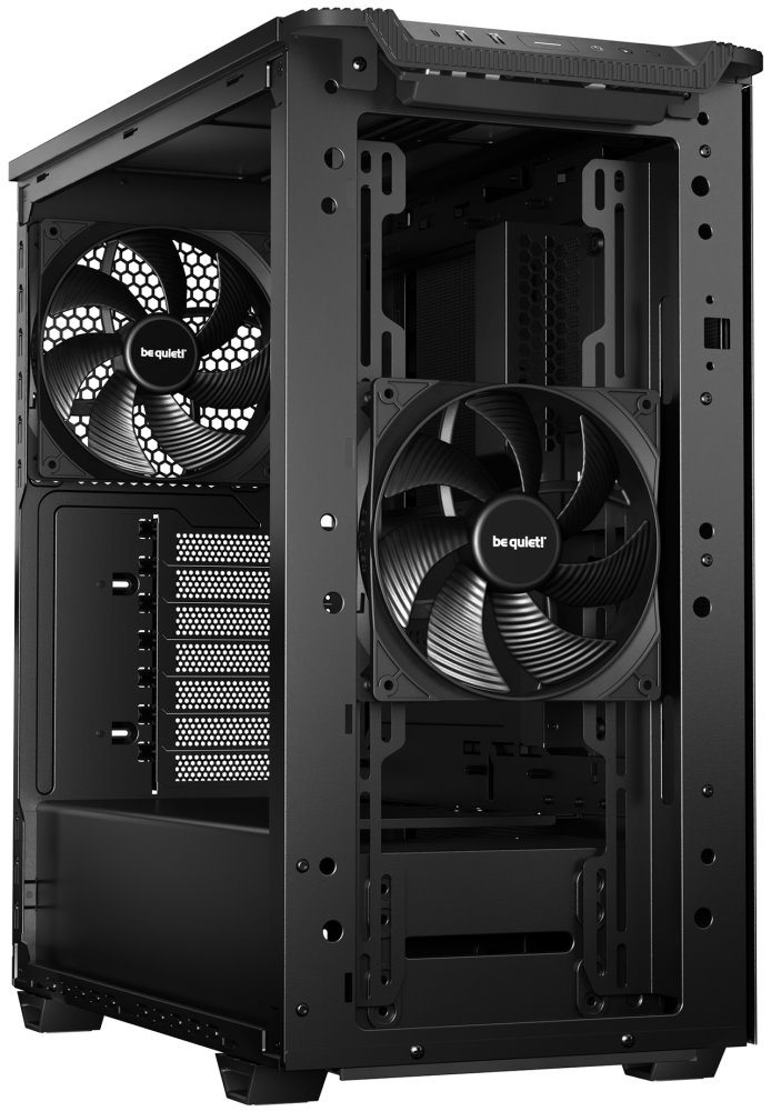 Be quiet! skříň PURE BASE 501 Airflow / ATX / 2x140mm fan / USB-C / perforovaný přední panel / černá