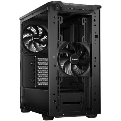 Be quiet! skříň PURE BASE 501 Airflow Window / ATX / 2x140mm fan / USB-C / perforovaný přední panel / tvrzené sklo černá