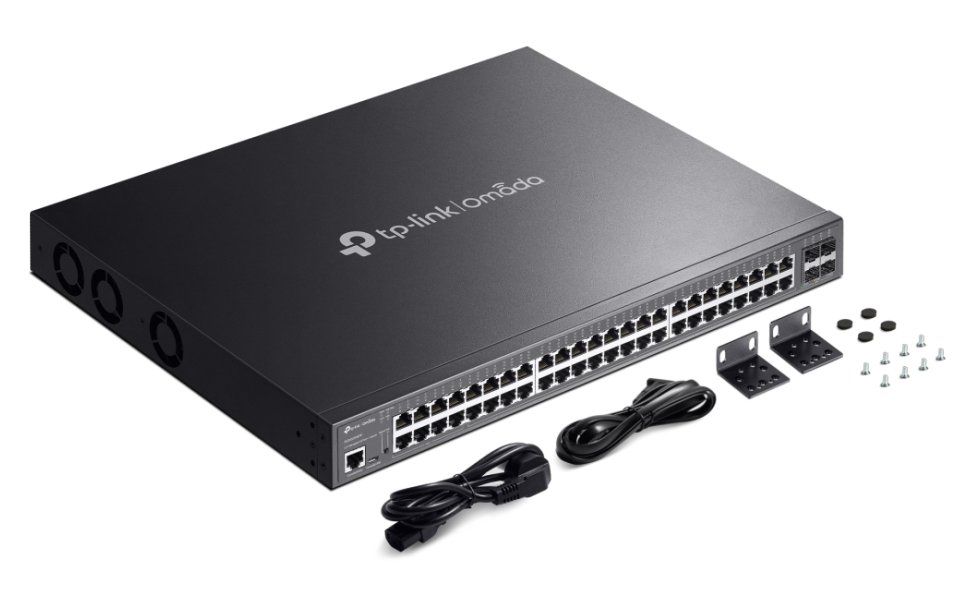 TP-Link SG3452XMPP, Omada 48-Port Gigabit Smart PoE Switch, 40x PoE+, 8x PoE++, 4x 10GB SFP+, 750W PoE budget