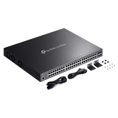 TP-Link SG3452XMPP, Omada 48-Port Gigabit Smart PoE Switch, 40x PoE+, 8x PoE++, 4x 10GB SFP+, 750W PoE budget