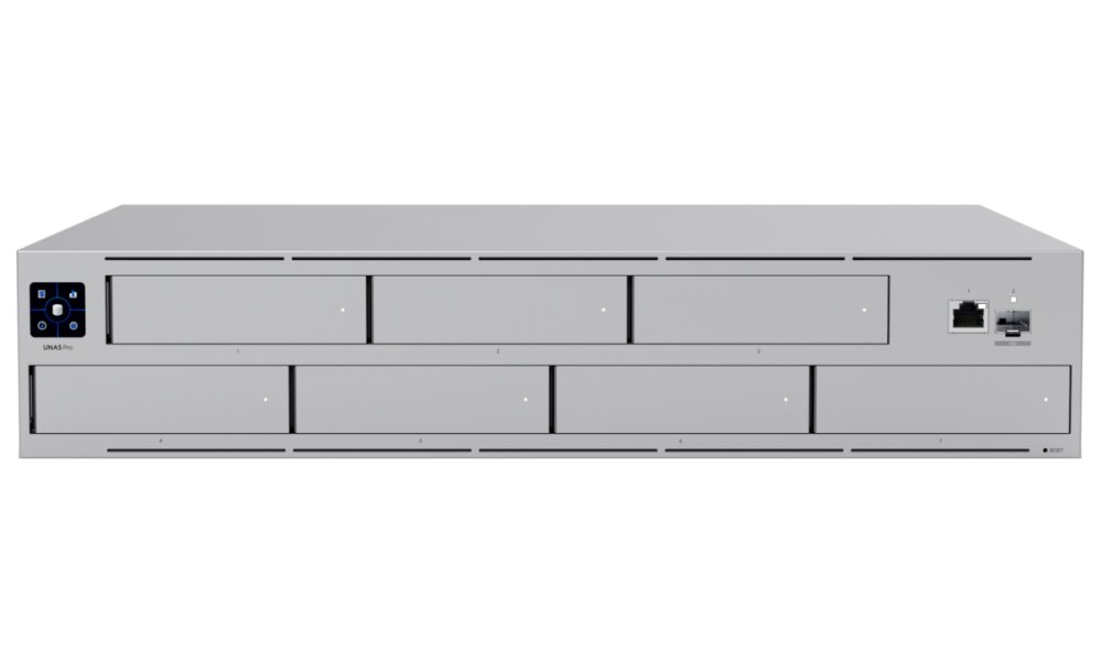 Ubiquiti UniFi UNAS Pro - NAS server, 7x 2,5/3,5" disk HDD/SSD, RAID, 1GbE, 1x SFP+