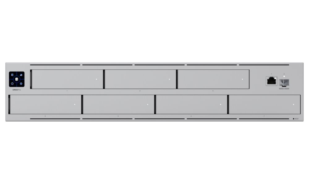 Ubiquiti UniFi UNAS Pro - NAS server, 7x 2,5/3,5" disk HDD/SSD, RAID, 1GbE, 1x SFP+