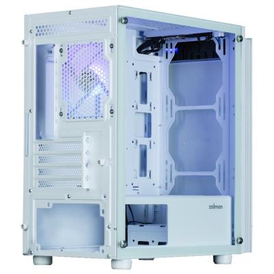 Zalman skříň T4 Plus / miniT / 1x120mm fan ARGB / USB 2.0 / USB 3.0 / tvrzené sklo / bílá