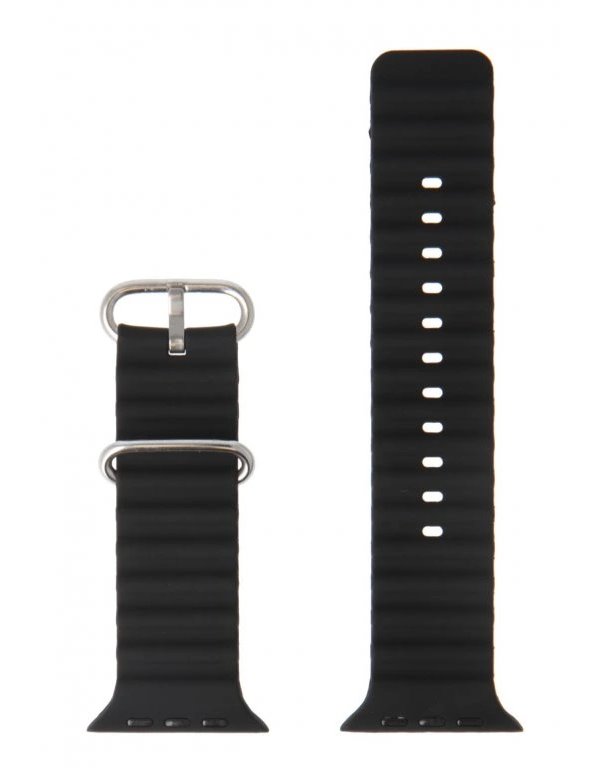 Swissten řemínek pro apple watch silikonový - marine straps 42 / 44 / 45 / 49 mm černý