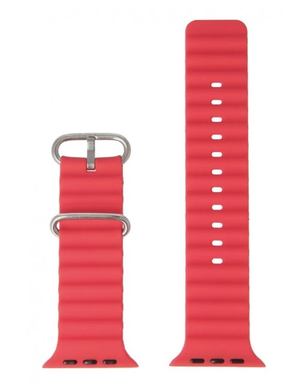 Swissten řemínek pro apple watch silikonový - marine straps 42 / 44 / 45 / 49 mm červený