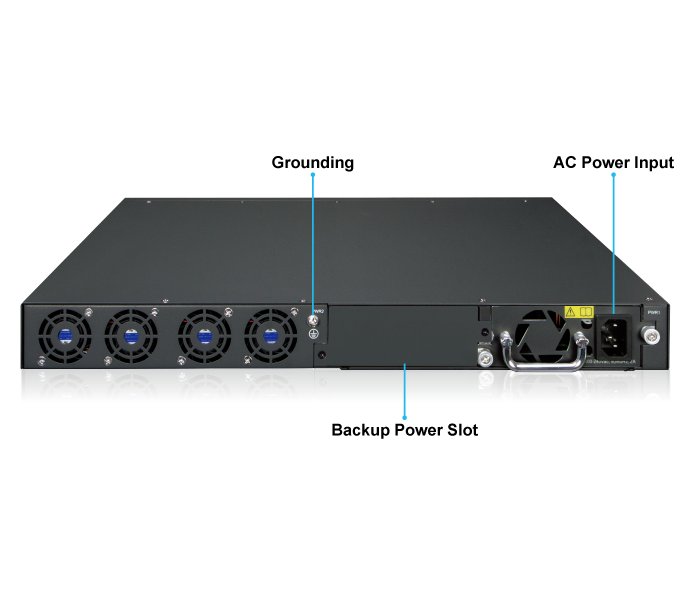 Planet XGS-6350-24X2C L3 switch, 24x10G SFP+, 2x100Gb QSFP28, QoS, 2x power-in
