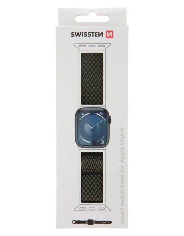 Swissten řemínek pro apple watch nylonový 38 / 40 / 41 mm khaki (se sponou)