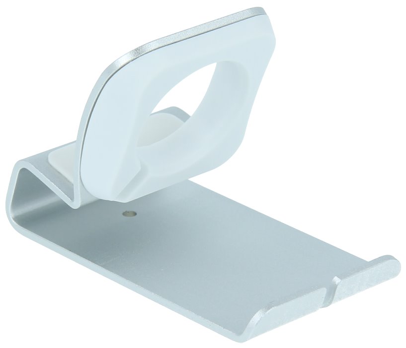 Swissten hliníkový stojánek pro apple watch stříbrný