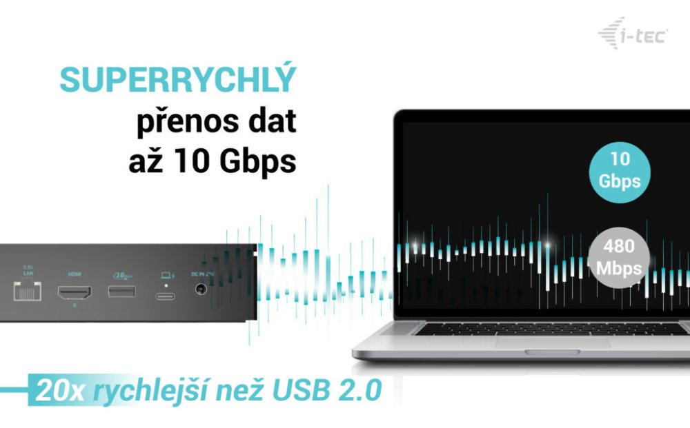 i-tec dokovací stanice Universal 5x 4K Display Docking Station, Power Delivery 100W